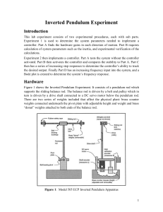 Inverted Pendulum Experiment Worksheet (.doc version)