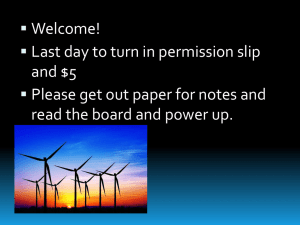 Notes: Wind power