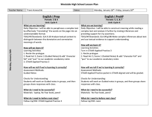 Cycle 4 Week 4 Lesson Plans
