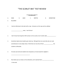 essay about the scarlet ibis essay about the scarlet ibis
