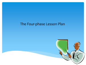 Four Phase Lesson Plan Slides