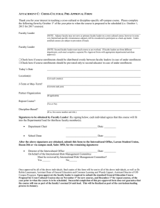 Cross-Cultural Pre-Approval Form