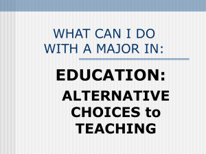 What Can I Do With a Major in: Education, Alternative Choices to Teaching