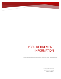 VCSU RETIREMENT INFORMATION Human Resources