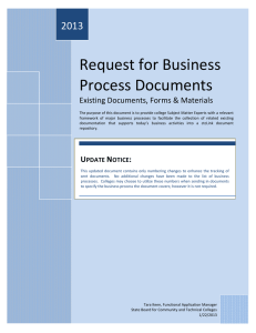 Business process documentation request