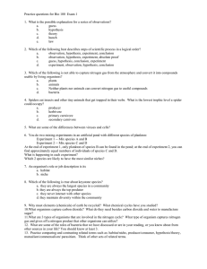 Practice questions for exam 1