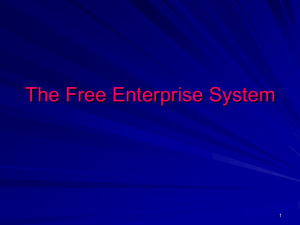 The Free Enterprise System 1
