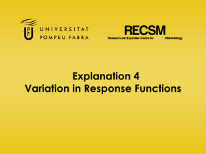 Explanation 4 Variation in Response Functions