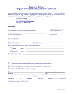 Diploma/Certificate Replacement Form