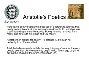 Lec #2 Aristotle's Poetics