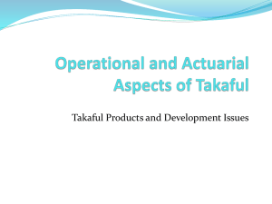 Takaful Products and Development Issues