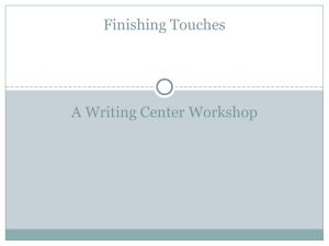 Finishing Touches Powerpoint