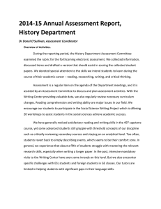 History_2014-15 Annual Assessment Report