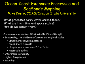 Ocean-Coast Exchange Process and SeaSonde Mapping