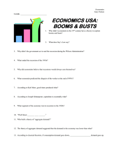 ECONOMICS USA: BOOMS &amp; BUSTS
