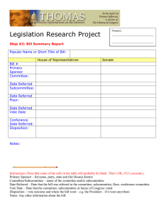 Legislation Research Project