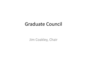 Graduate Council Jim Coakley, Chair