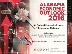 An Optimal Economic Growth Strategy for Alabama