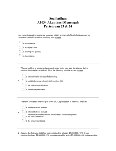 Soal latihan  A1034 Akuntansi Menengah Pertemuan 23 &amp; 24