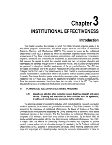 3 Chapter INSTITUTIONAL EFFECTIVENESS