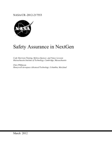 Safety Assurance in NextGen