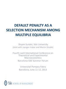 Default Penalty as a Selection Mechanism Among Multiple Equilibria