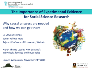 The Importance of Experimental Evidence for Social Science Research