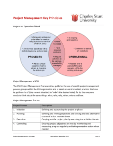 Project Management Key Principles