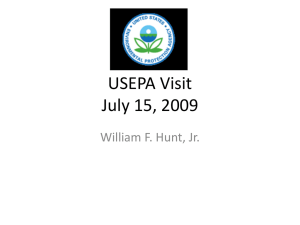 USEPA Visit July 15, 2009 William F. Hunt, Jr.