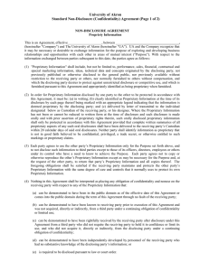 University of Akron Standard Non-Disclosure (Confidentiality) Agreement (Page 1 of 2)