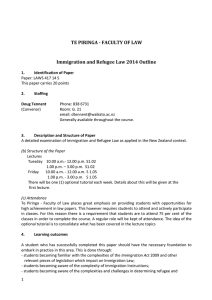 LAWS417-14S Immigration and Refugee Law