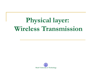 Physical layer: Wireless Transmission Sharif  University of  Technology