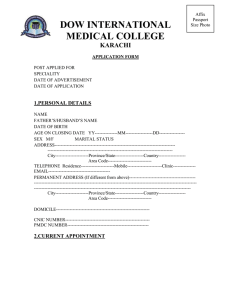 DIMC Job Application Form 2012