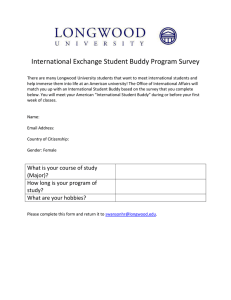 International Exchange Student Buddy Program Survey