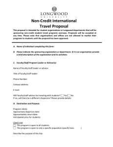 Application for Non-Credit International Programs