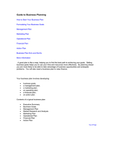 Guide To Business Planning (Word Doc – 70kb)