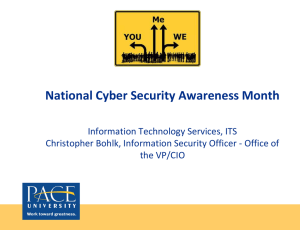 National Cyber Securtiy Awareness Month Presentation