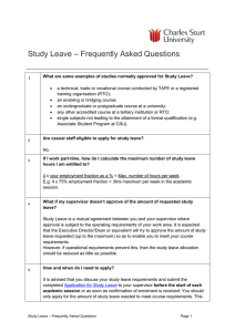 Study Leave FAQS