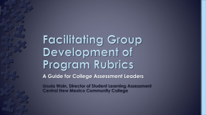Facilitating Group Development of Program Rubrics: A Guide for College Assessment Leaders (pptx)
