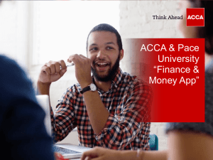 Finance and Money App presented by Warner Johnston from ACCA