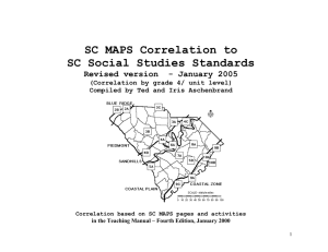SC MAPS Correlation to SC Social Studies Standards