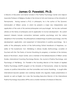 James O. Pawelski Bio