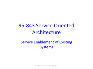 95-843 Service Oriented Architecture Service Enablement of Existing Systems