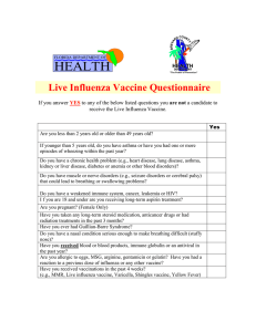 Live Influenza Vaccine Questionnaire (2)