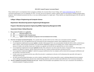 MSEM 2014 2015 program assessment