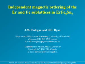 Cadogan_Magnetism of ErFe6Sn6.ppt