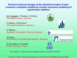 Luebeck_NIS_Spin crossover_Pressure.ppt