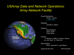 USArray Data and Network Operations: Array Network Facility