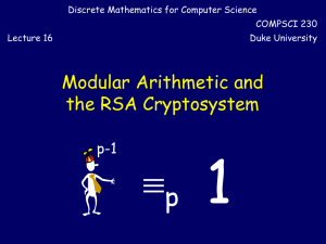 1  p Modular Arithmetic and