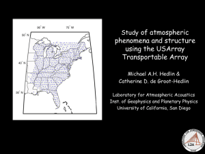 of atmospheric phenomena and structure using the USArray Transportable Array